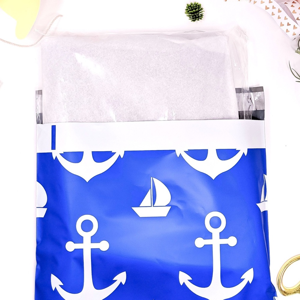 25 10X13 Sailors Anchors Poly Mailers PRICE FIRM - Picture 5 of 7